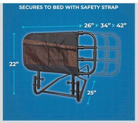 Adjustable Bedrail and Safe Assist Railing Organizer Pouch