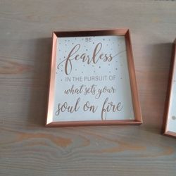 8 X 10 Copper Frame W Copper Writing  2