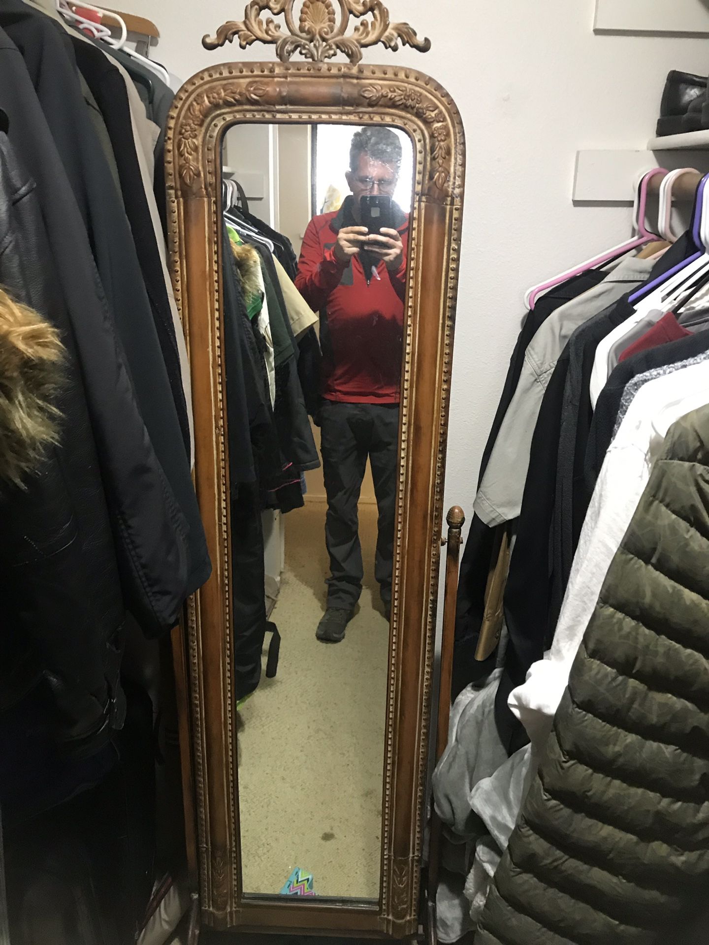 Antique full length mirror