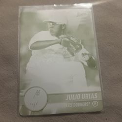 2017 Topps Bunt #145 Julio Urias - NM-MT 1/1 Yellow Printing Plate Dodgers