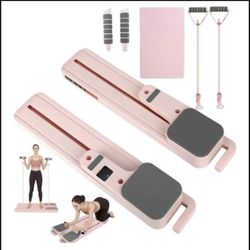 Brandnew Pilates Board for Women Home - Foldable Multi-Purpose Pilates Equipment Kit, Portable Reformer Machine Set, Resistance Fitness Training Modes