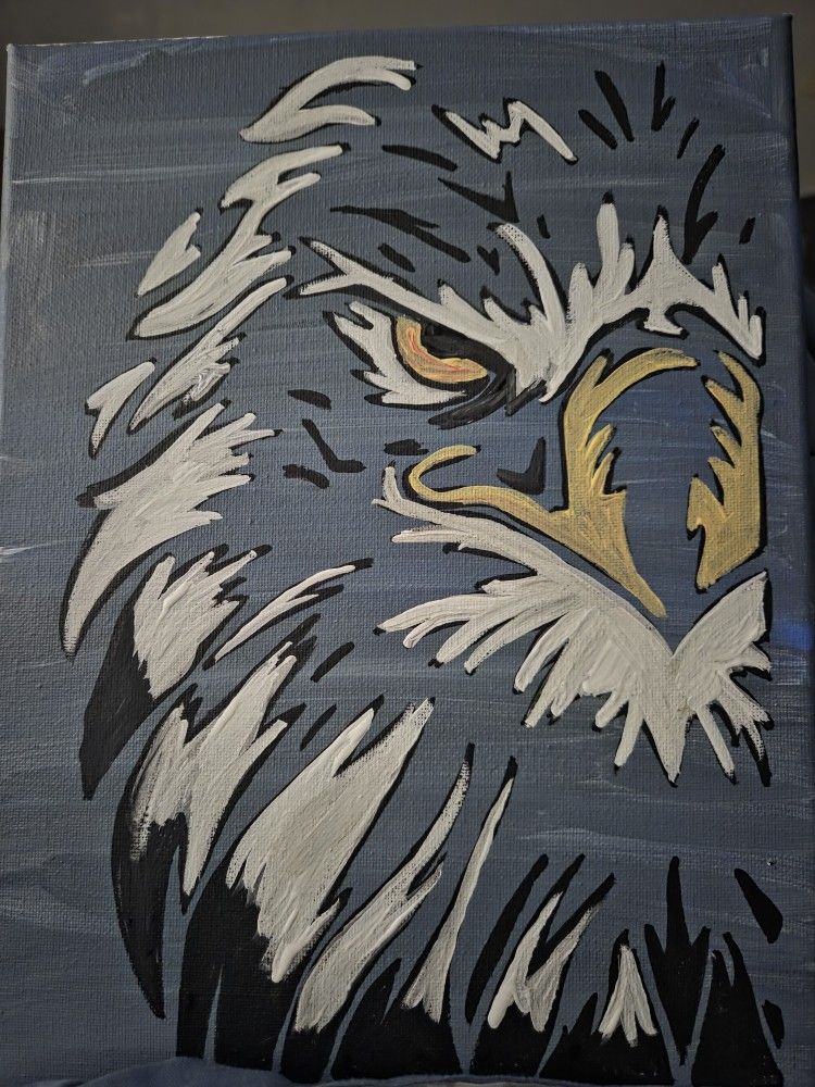 Eagle Painting On 11x14 Canvas