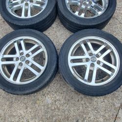 16" Rims With Tires ( Not much thread left)