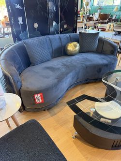 Really Nice Brand New Velvet Modern Contemporary Sofa