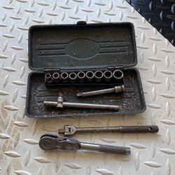 VINTAGE BRITOOL HEXAGON Hex Drive Socket Set Whitworth, A/F Sockets