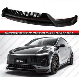25-26 Tesla Model Y Juniper Matte Black Front Bumper Lip