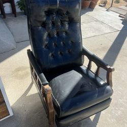 Leather Armchair Recliner Mid Century