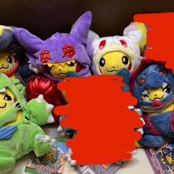 New Pikachu In Ponchos Pokemon Plushies