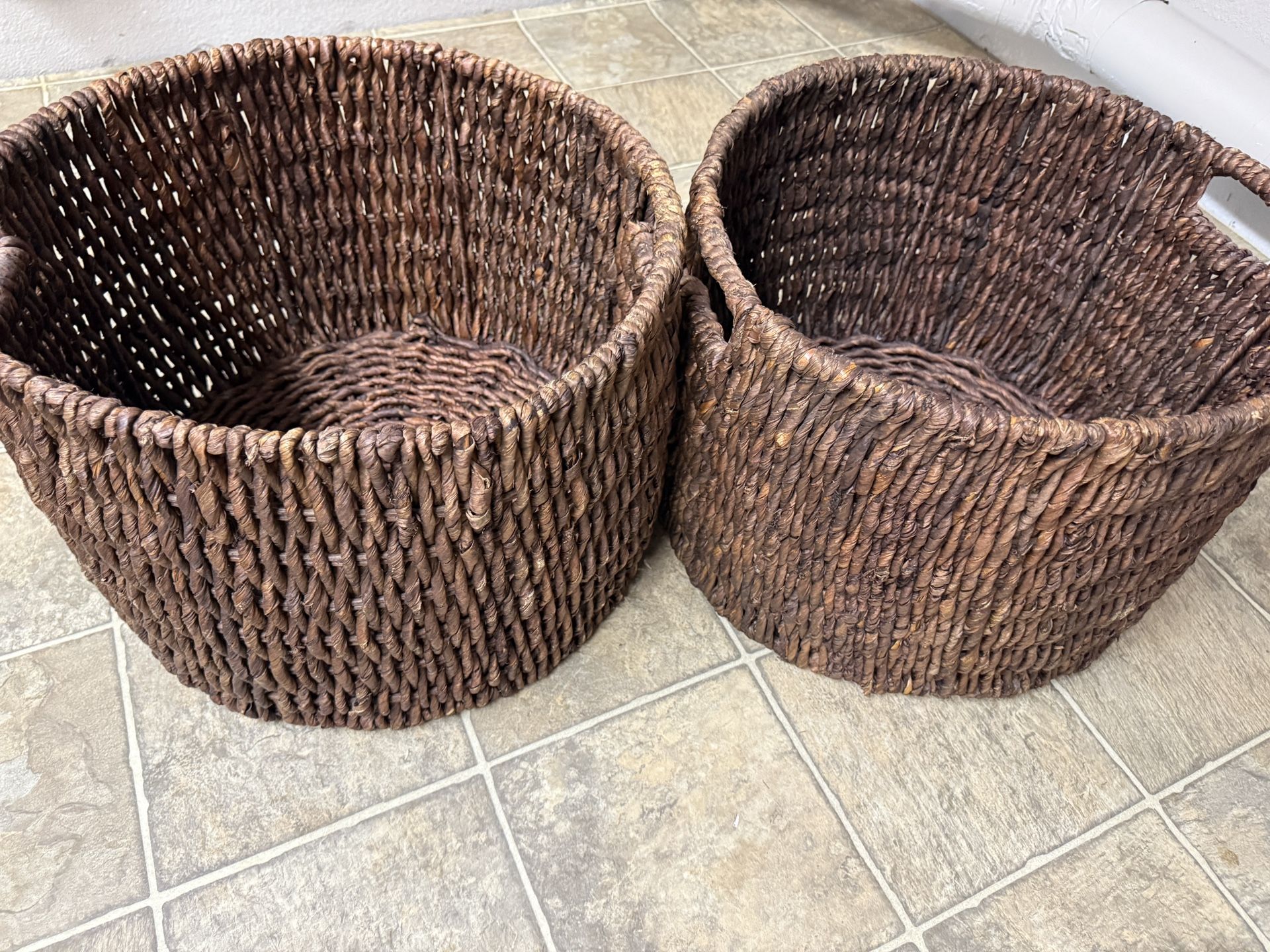 2 Woven Baskets