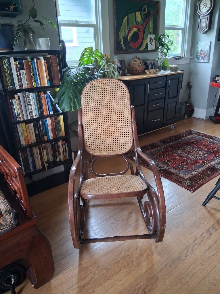 Vintage Thonet style Bentwood rocking Chair