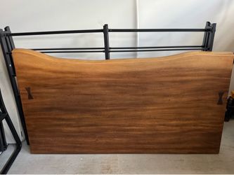 Queen headboard and bed frame