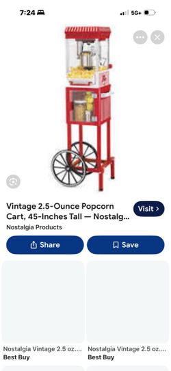 Nostalgia popcorn cart- Not free