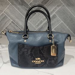 Coach Blue Leather Satchel