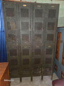 1930's Industrial Steel Lockers Unit