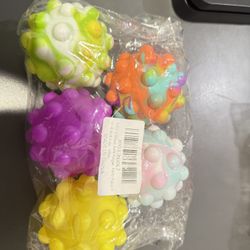 brand new 60PCS Pop It Stress Balls – 3D Food-Grade Silicone Fidget Sensory Toys for Kids and Adults (Easter Basket Stuffers, Anti-Anxiety Squeeze To