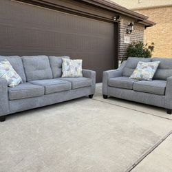 Beautiful Sofa Set ( Sofa with Love Seat ) Very good condition, clean, comfortable and sturdy!!!