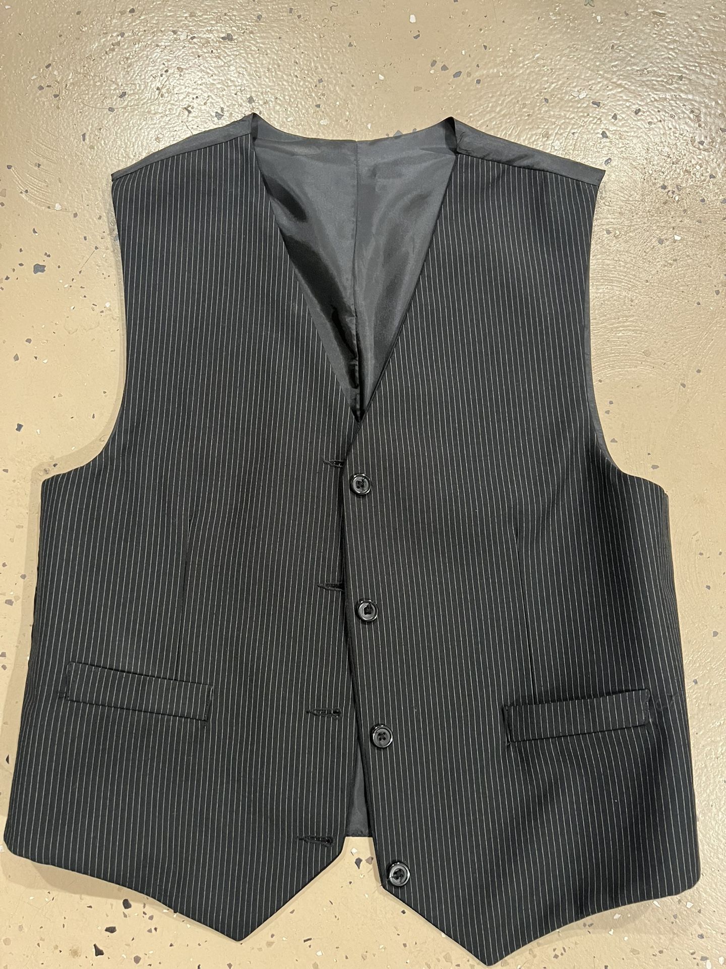 Reversible Tuxedo Vest Black– Size Small
