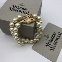 Vivienne Westwood Double Layer Pearl Bracelet
