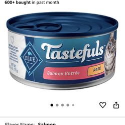 CAT FOOD salmon pate Tastefuls Blue Buffalo Case 24 5oz 