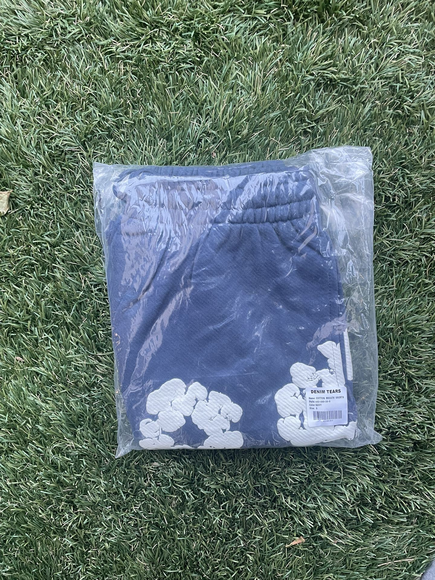 Denim Tears The Cotton Wreath Shorts 'Navy' Size S