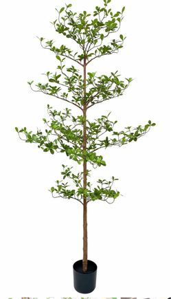 Large Artificial Ficus Tree in Black Pot
