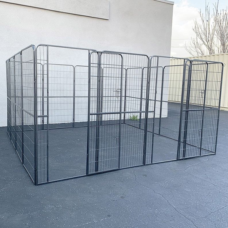 New in box $360 Heavy Duty 10x10x5ft Tall Pet Playpen 16-Panel Dog Crate Kennel Exercise Cage Fence