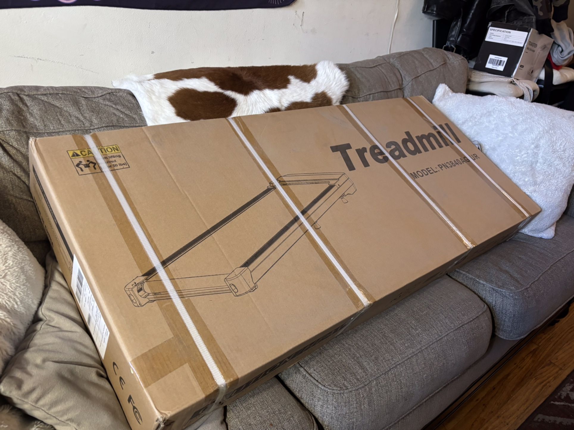 NEW/SEALED Portable Treadmill/Walking Pad, Remote Control, LED Display, App, 3.8 mph, up to 220 lbs