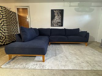 Blue 4-Seater Sectional Sofa