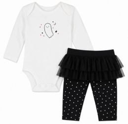 Carter’s Halloween Ghost Tutu Set Baby Girl 12M NWT
