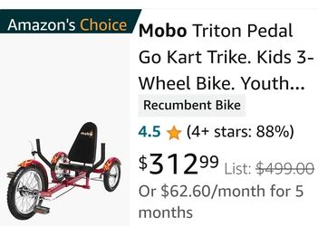 Mobo 3 wheel online bike