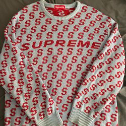 Supreme S Logo Repeat Sweater Size Medium