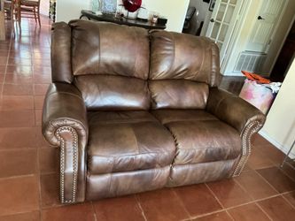 Sofa leather loveseat