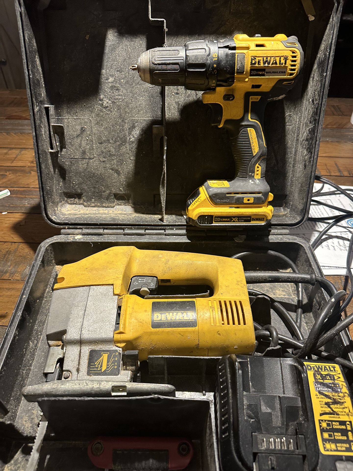 Dewalt jigsaw and 1/2 cordless drill driver