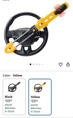 STEERING WHEEL LOCK WITH ALARM