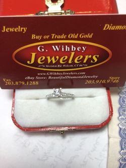 14 kt white gold & 1/2 ct diamond solitaire ring