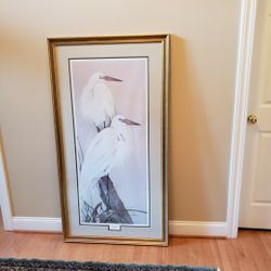 "White And Wild" By Art LaMay -Large Framed Wall Art 60 3/4" X 33" 