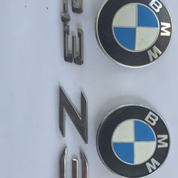 OEM BMW Z3 Emblem Badge Lot – 2 Roundel Hood Trunk Logos + Z3 Fender Badge