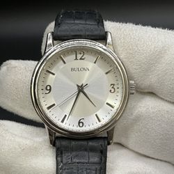 Bulova Corporate Collection 96A28 Leather Men’s Quartz Watch *5269