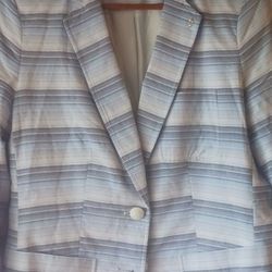 Tommy Hilfiger Multi-stripe Two Button Blazer