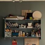 heavy duty shelf with matching corkboard