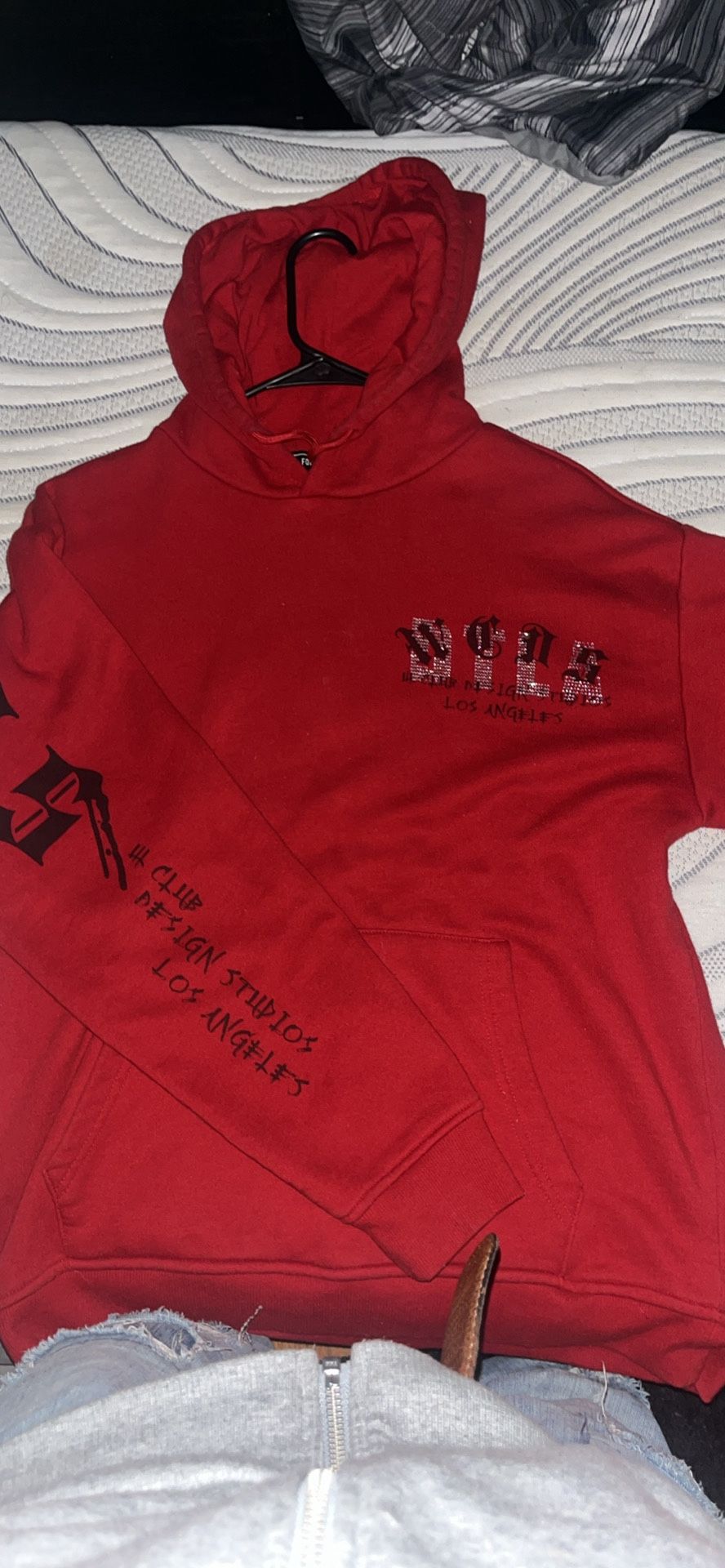 Red Rhinestone Hoodie