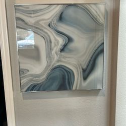 24” X 24”  Art In Silver Frame