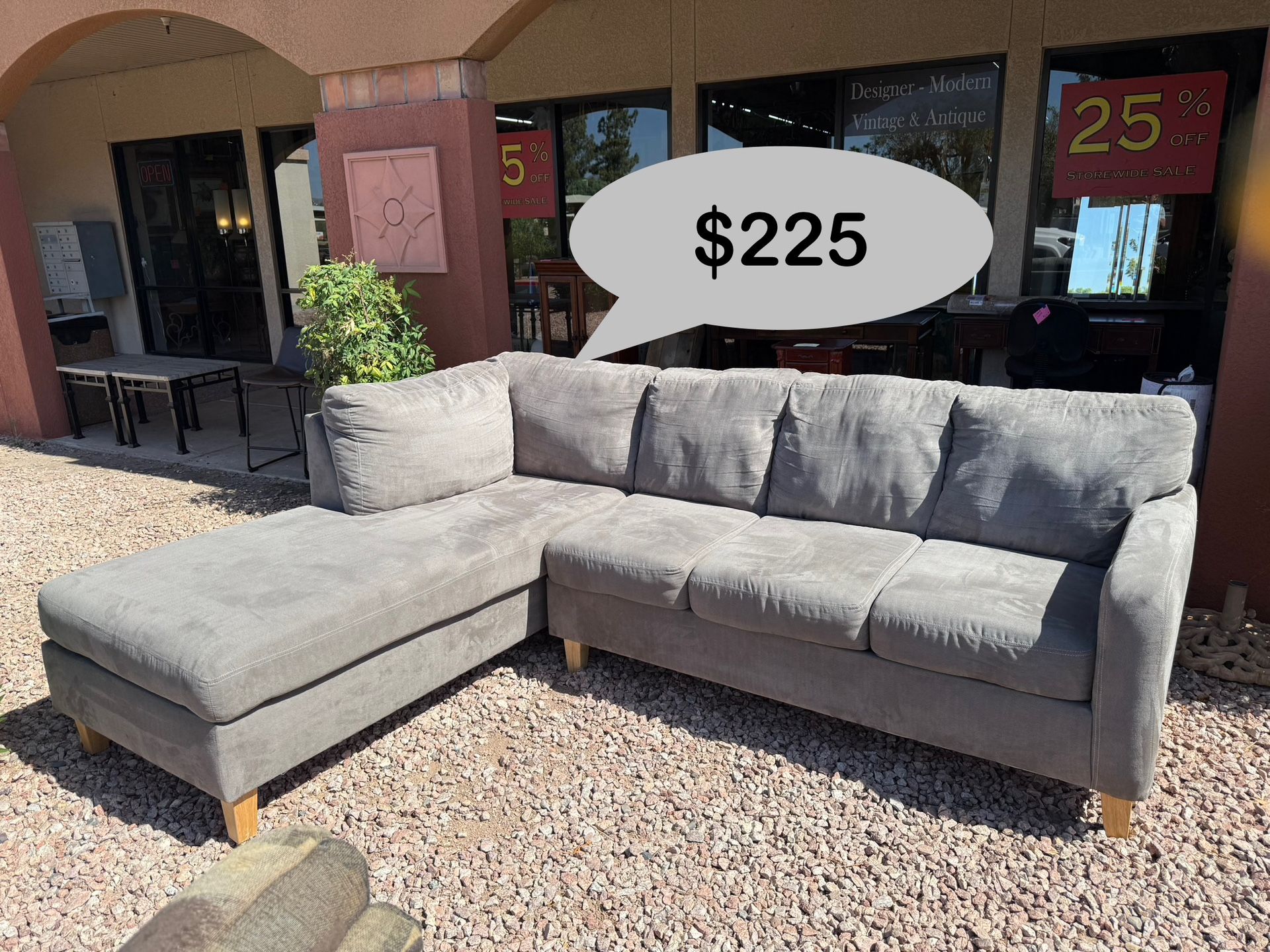 Modern Grey Sectional $225 - Sold By Ashley’s