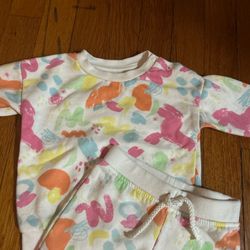 Adorable Pink And White Baby Girl Set 
