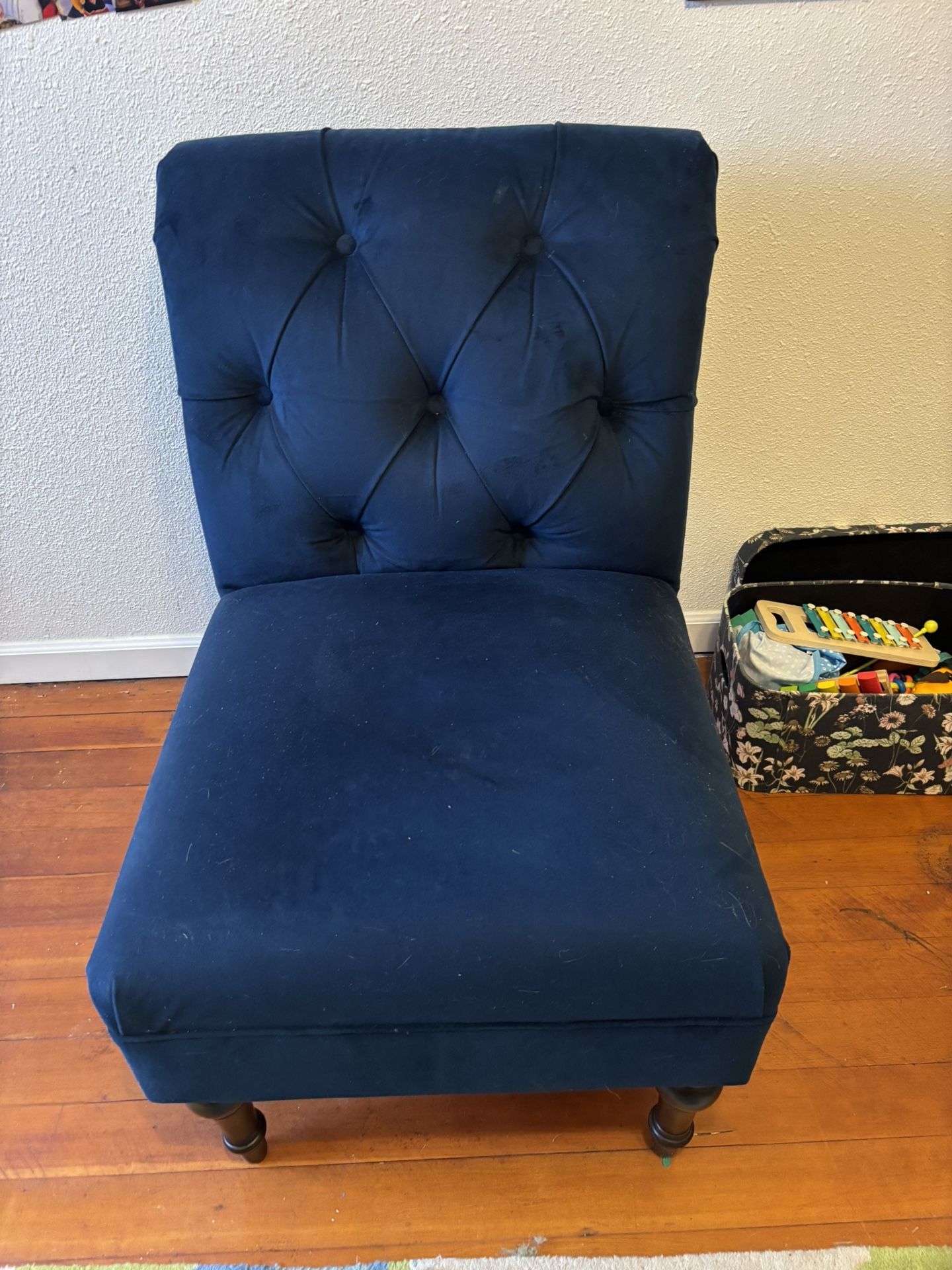 Velvet Blue Chair