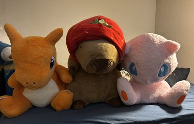 Charizard , Mew and Capybara Plush Pokémon