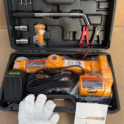 Electric Scissor Jack Enhanced Safety 3 Ton Car Jack Kit Automatic 12V Tire Repair Kit for Sedans SUV Tire Replacement