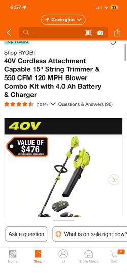 Trimmer and Blower combo