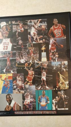 Michael Jordan 16x20 Glass Framed Picture