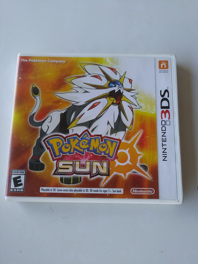 Pokemon Sun nintendo 3ds game